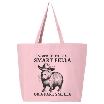 Capybara YouRe Either A Smart Fella Or A Fart Smella 25L Jumbo Tote