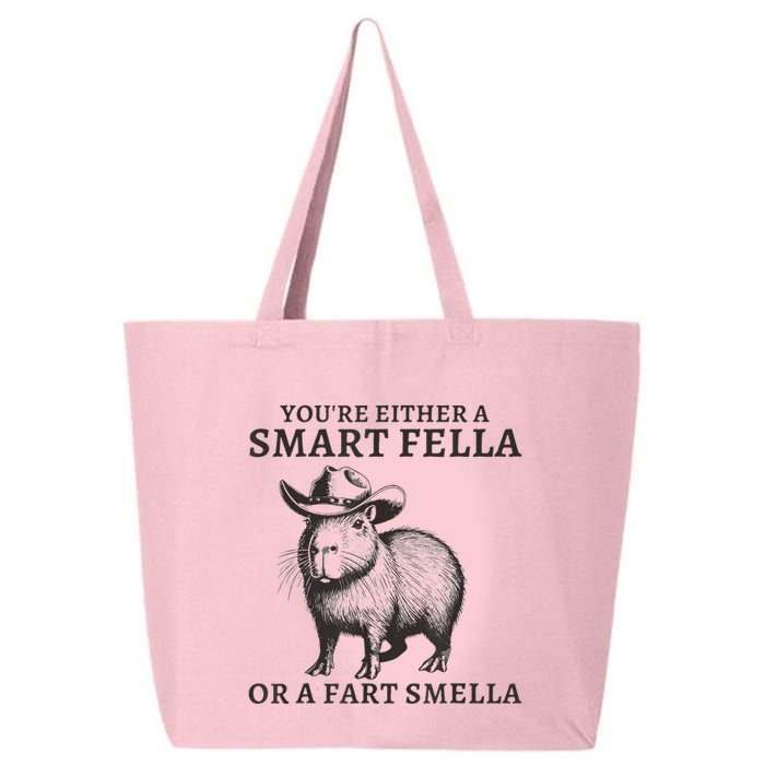 Capybara YouRe Either A Smart Fella Or A Fart Smella 25L Jumbo Tote