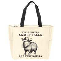 Capybara YouRe Either A Smart Fella Or A Fart Smella Zip Tote Bag