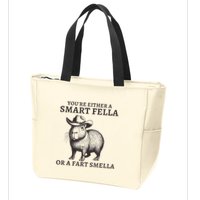 Capybara YouRe Either A Smart Fella Or A Fart Smella Zip Tote Bag