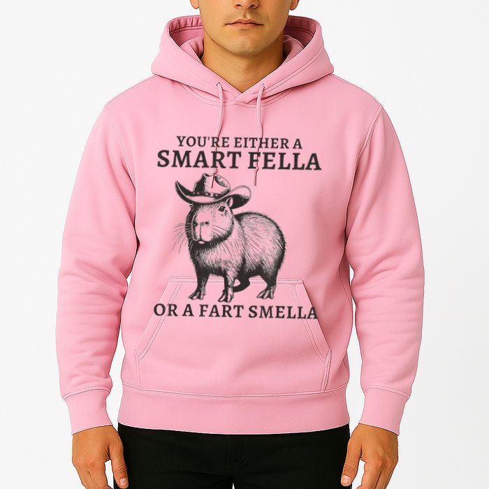 Capybara YouRe Either A Smart Fella Or A Fart Smella Hoodie