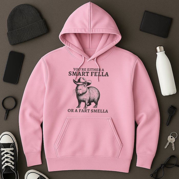 Capybara YouRe Either A Smart Fella Or A Fart Smella Hoodie