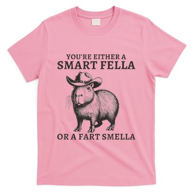 Capybara YouRe Either A Smart Fella Or A Fart Smella T-Shirt