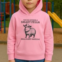 Capybara YouRe Either A Smart Fella Or A Fart Smella Kids Hoodie