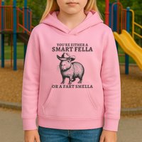 Capybara YouRe Either A Smart Fella Or A Fart Smella Kids Hoodie