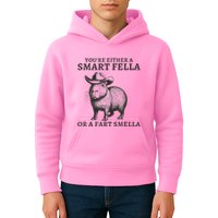 Capybara YouRe Either A Smart Fella Or A Fart Smella Kids Hoodie