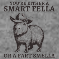 Capybara YouRe Either A Smart Fella Or A Fart Smella 7-Panel Snapback Hat