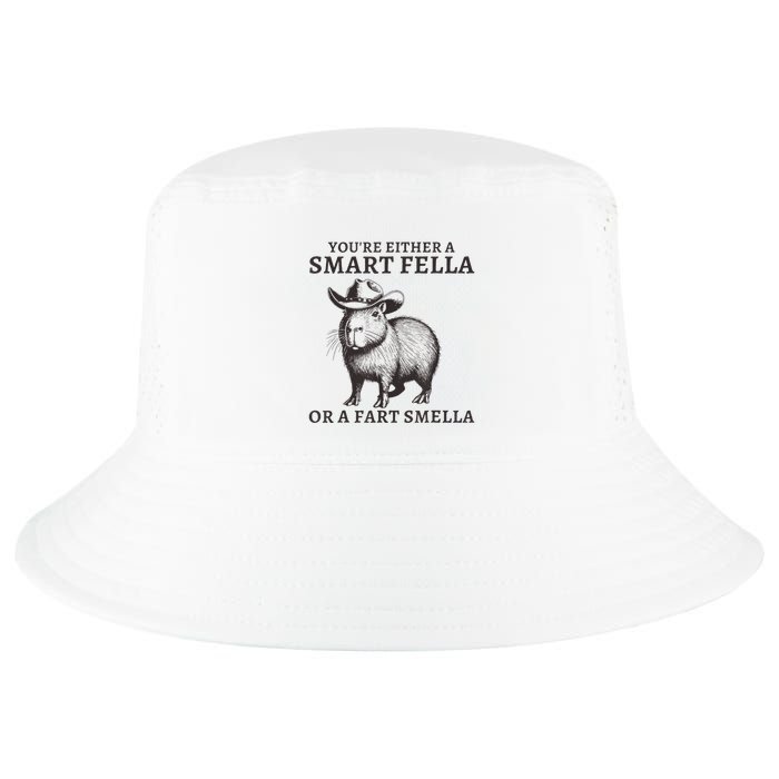 Capybara YouRe Either A Smart Fella Or A Fart Smella Cool Comfort Performance Bucket Hat
