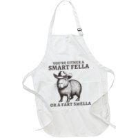 Capybara YouRe Either A Smart Fella Or A Fart Smella Full-Length Apron With Pockets