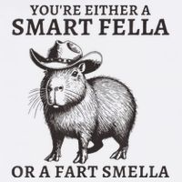 Capybara YouRe Either A Smart Fella Or A Fart Smella Full-Length Apron With Pockets