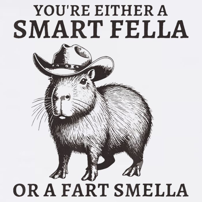 Capybara YouRe Either A Smart Fella Or A Fart Smella Full-Length Apron With Pockets