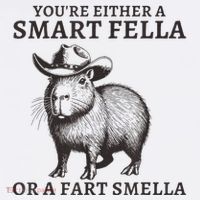 Capybara YouRe Either A Smart Fella Or A Fart Smella Sweatshirt