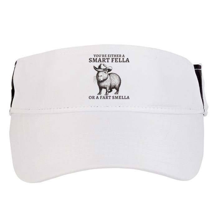 Capybara YouRe Either A Smart Fella Or A Fart Smella Adult Drive Performance Visor