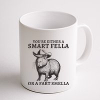 Capybara YouRe Either A Smart Fella Or A Fart Smella Mug