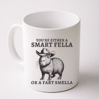Capybara YouRe Either A Smart Fella Or A Fart Smella Mug
