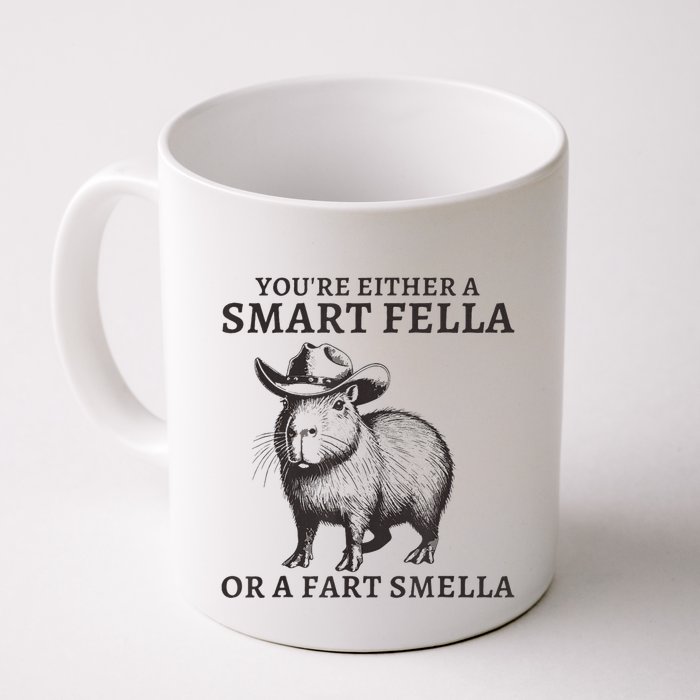 Capybara YouRe Either A Smart Fella Or A Fart Smella Mug