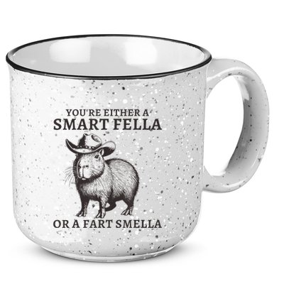 Capybara YouRe Either A Smart Fella Or A Fart Smella 15oz Campfire Ceramic Mug