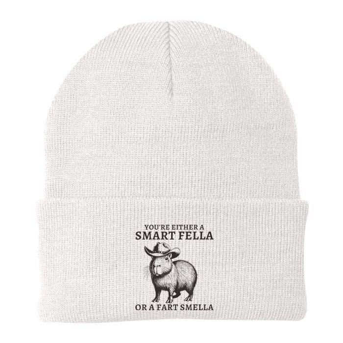 Capybara YouRe Either A Smart Fella Or A Fart Smella Beanie