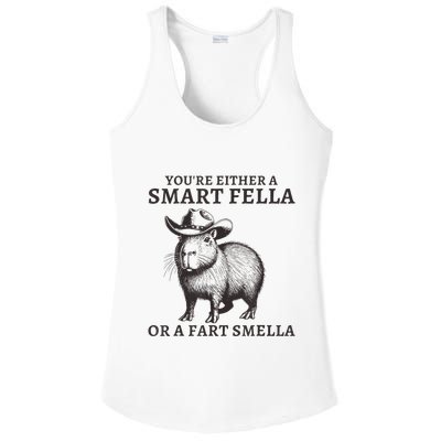 Capybara YouRe Either A Smart Fella Or A Fart Smella Ladies PosiCharge Competitor Racerback Tank