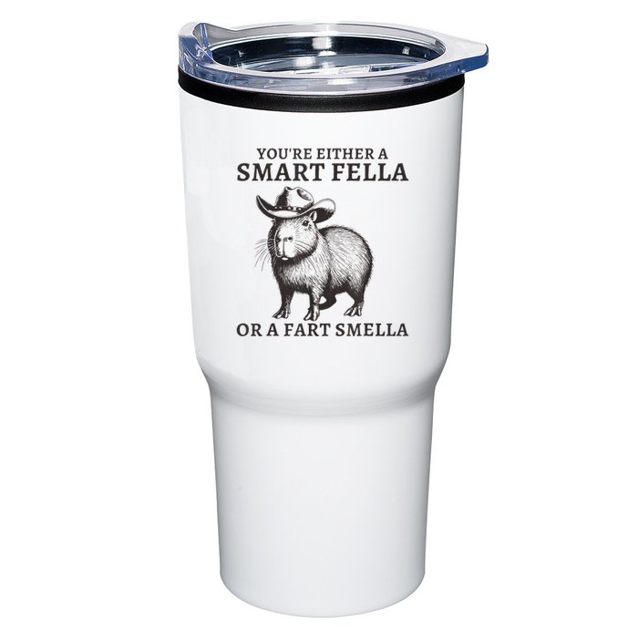 Capybara YouRe Either A Smart Fella Or A Fart Smella Tumbler