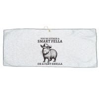 Capybara YouRe Either A Smart Fella Or A Fart Smella Large Microfiber Waffle Golf Towel