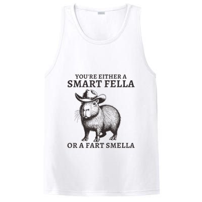 Capybara YouRe Either A Smart Fella Or A Fart Smella PosiCharge Competitor Tank