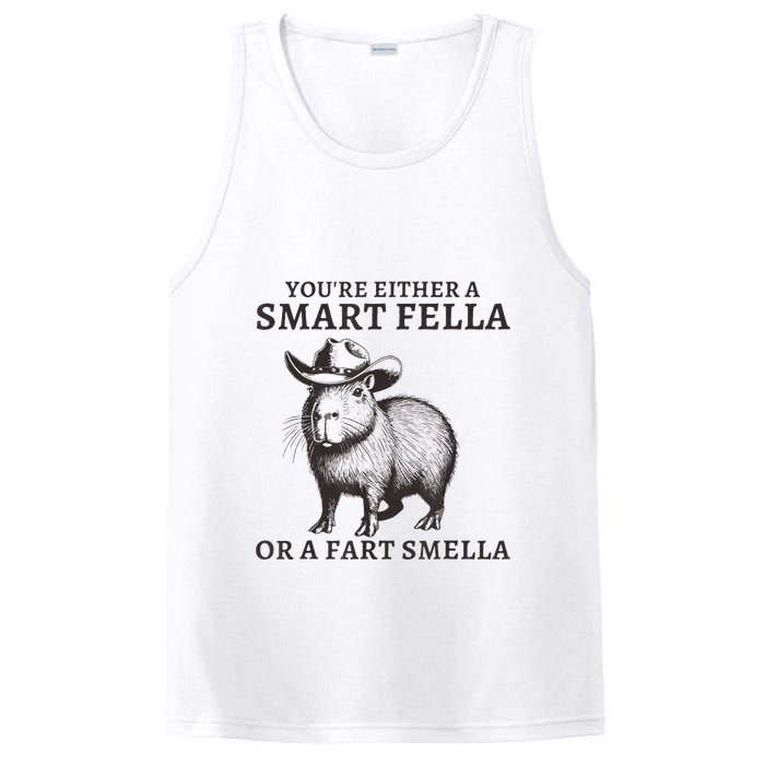 Capybara YouRe Either A Smart Fella Or A Fart Smella PosiCharge Competitor Tank