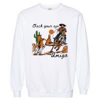 Check Your Ego Amigo Western Vintage Western Cowboy Garment-Dyed Sweatshirt