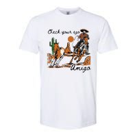 Check Your Ego Amigo Western Vintage Western Cowboy Softstyle CVC T-Shirt