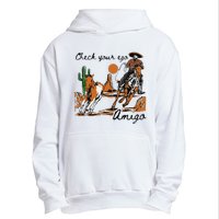 Check Your Ego Amigo Western Vintage Western Cowboy Urban Pullover Hoodie