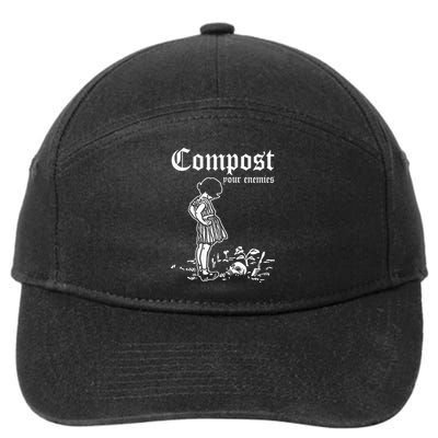 Compost Your Enemies Vintage Dark 7-Panel Snapback Hat