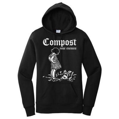 Compost Your Enemies Vintage Dark Women's Pullover Hoodie