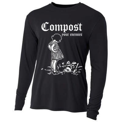 Compost Your Enemies Vintage Dark Cooling Performance Long Sleeve Crew