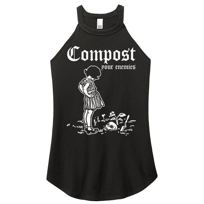 Compost Your Enemies Vintage Dark Women's Perfect Tri Rocker Tank