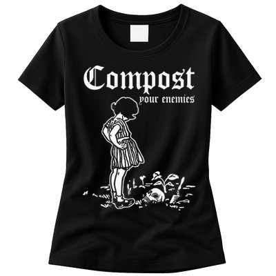 Compost Your Enemies Vintage Dark Womens T-Shirt