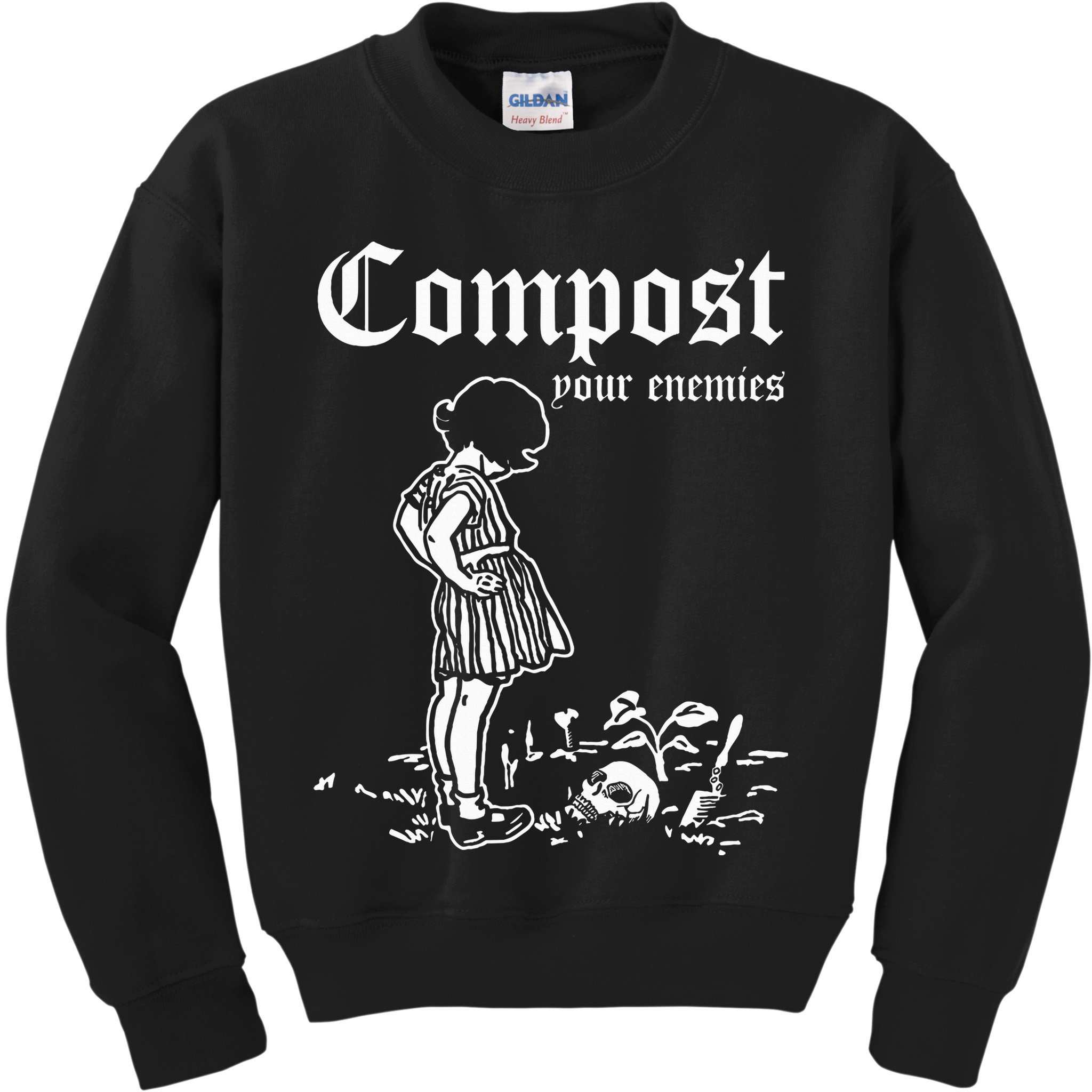 Compost Your Enemies Vintage Dark Kids Sweatshirt
