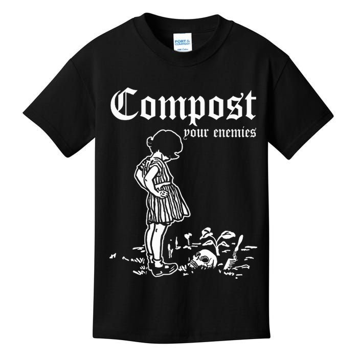 Compost Your Enemies Vintage Dark Kids T-Shirt