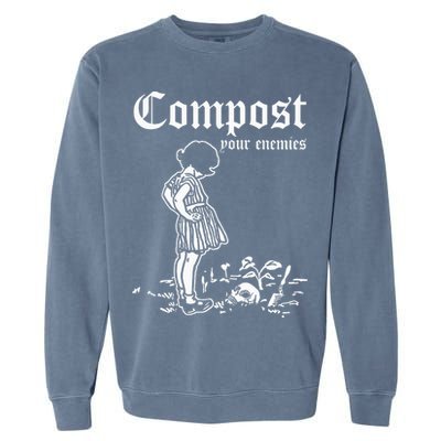 Compost Your Enemies Vintage Dark Garment-Dyed Sweatshirt
