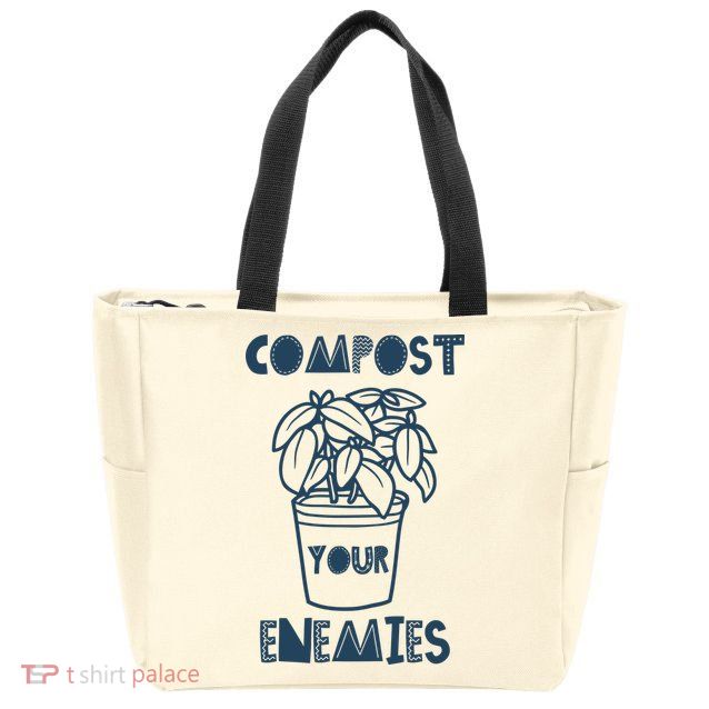 Compost Your Enemies Zip Tote Bag