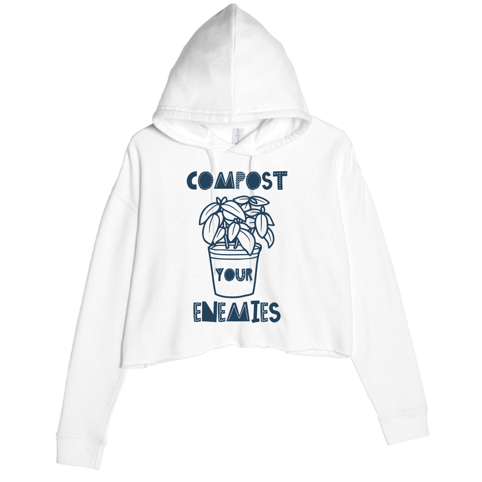 Compost Your Enemies Crop Fleece Hoodie