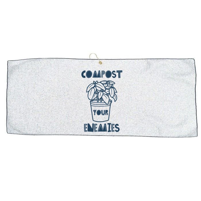 Compost Your Enemies Large Microfiber Waffle Golf Towel