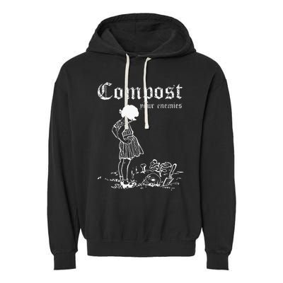 Compost Your Enemies Garment-Dyed Fleece Hoodie