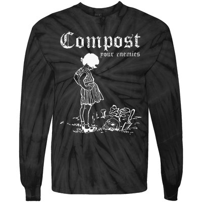 Compost Your Enemies Tie-Dye Long Sleeve Shirt