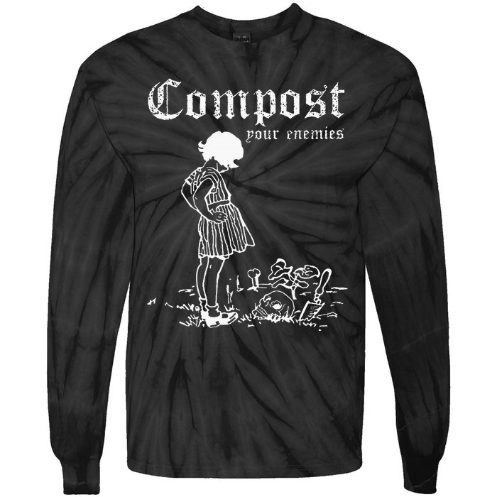 Compost Your Enemies Tie-Dye Long Sleeve Shirt