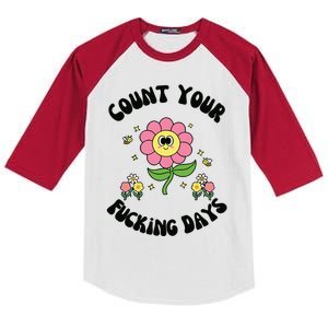 Count Your Fucking Days Kids Colorblock Raglan Jersey