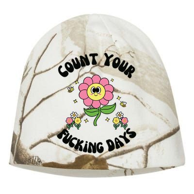 Count Your Fucking Days Kati - Camo Knit Beanie