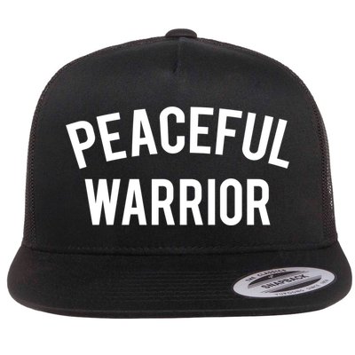 Cool Yoga Funny Gift Peaceful Warrior Gift Funny Gift Flatbill Hat
