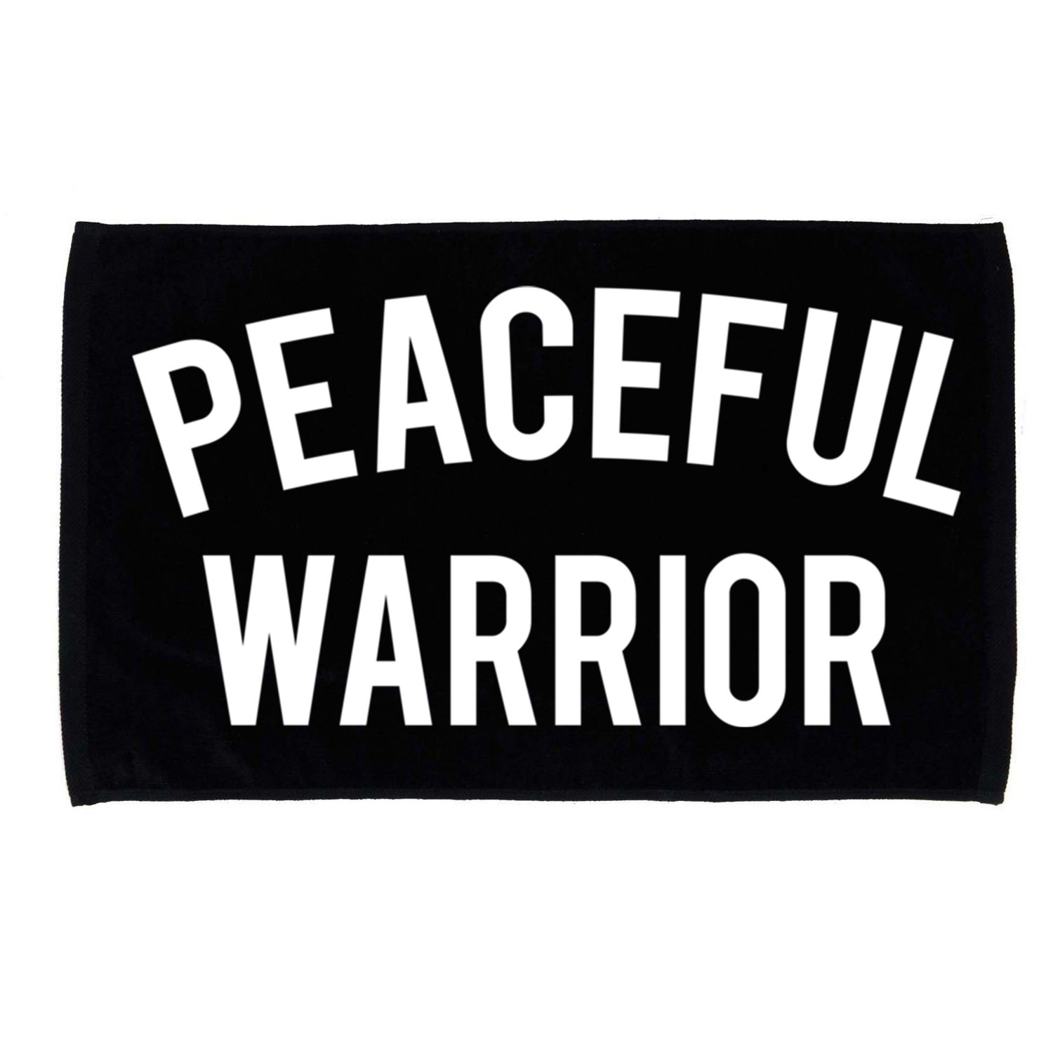 Cool Yoga Funny Gift Peaceful Warrior Gift Funny Gift Microfiber Hand Towel