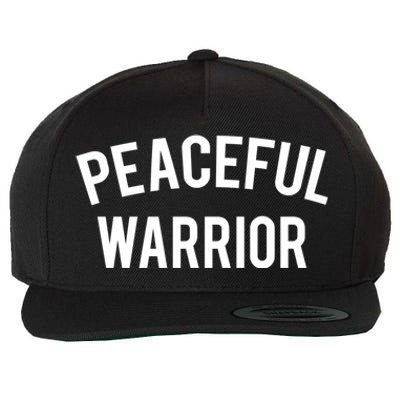 Cool Yoga Funny Gift Peaceful Warrior Gift Funny Gift Wool Snapback Cap