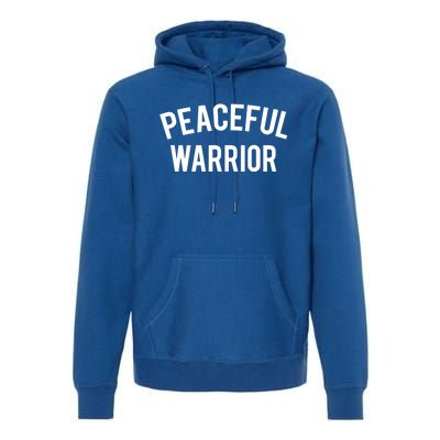 Cool Yoga Funny Gift Peaceful Warrior Gift Funny Gift Premium Hoodie